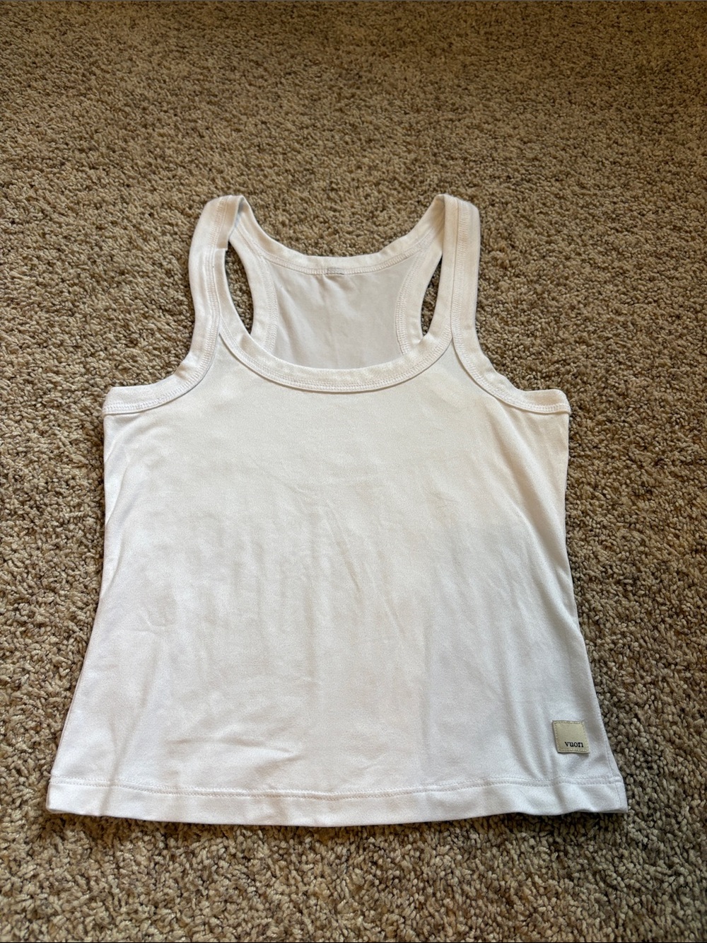 Vuori White Racerback Tank